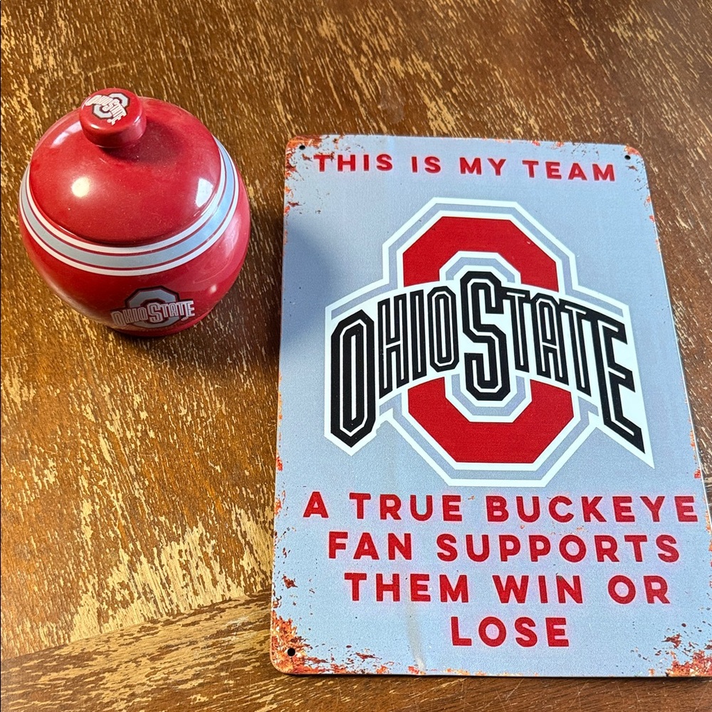 Ohio State Red and White Wall Decor